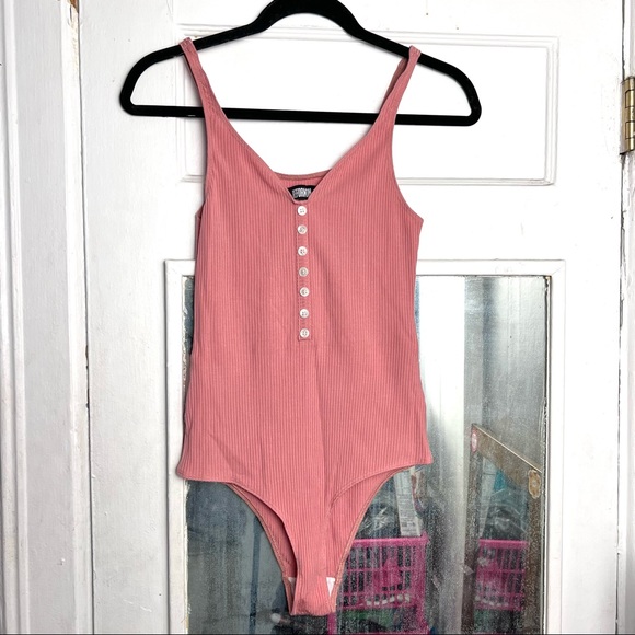 Pink Reformation Ribbed Bodysuit - Picture 4 of 4